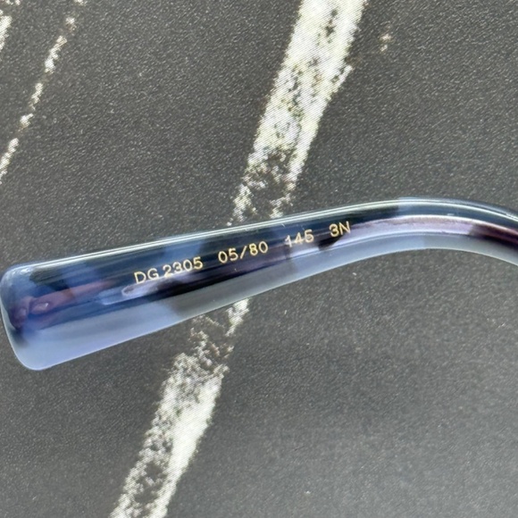 NEW DG2305 05/80 DOLCE&GABBANA SILVER BLUE OVERSIZED WOMEN SUNGLASSES - Picture 8 of 10